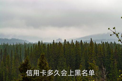 信用卡多久會上黑名單