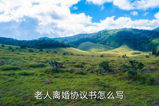 老年離婚協(xié)議書怎么寫，離婚協(xié)議書怎么寫