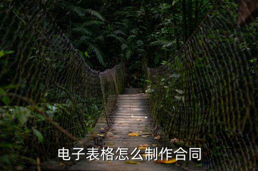 怎么自己制作電子合同模板，電子表格怎么制作合同
