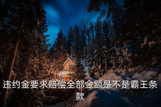常見的霸王條款有隨意約定違約金，購房合同中有哪些霸王條款