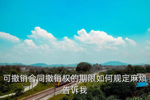 民法典可撤銷合同的期限，可撤銷合同的訴訟時(shí)效中的1年和5年分別是什么情況下