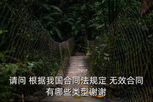 請問 根據(jù)我國合同法規(guī)定 無效合同有哪些類型謝謝