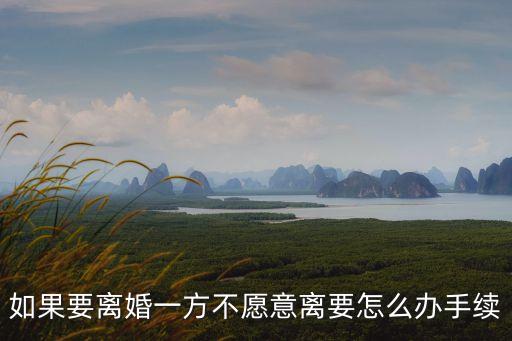 如果要離婚一方不愿意離要怎么辦手續(xù)