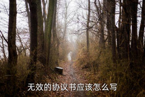 協(xié)議書無效用什么方法，無效的協(xié)議書應該怎么寫