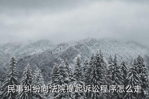 民事糾紛向法院提起訴訟程序怎么走