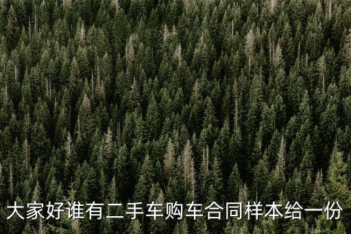 二手車合同模板，二手車轉(zhuǎn)讓協(xié)議怎么寫