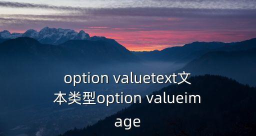 option valuetext文本類(lèi)型option valueimage