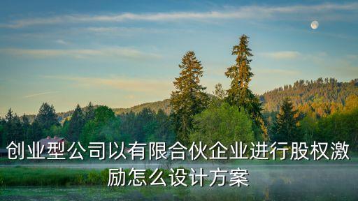 創(chuàng)業(yè)型公司以有限合伙企業(yè)進行股權(quán)激勵怎么設(shè)計方案