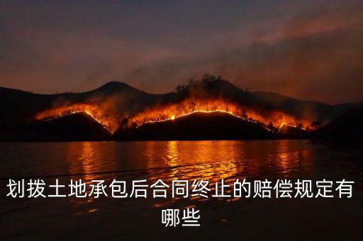 劃撥土地承包后合同終止的賠償規(guī)定有哪些