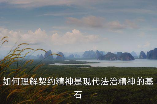 如何理解契約精神是現(xiàn)代法治精神的基石