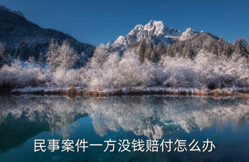 民事案件一方?jīng)]錢(qián)賠付怎么辦