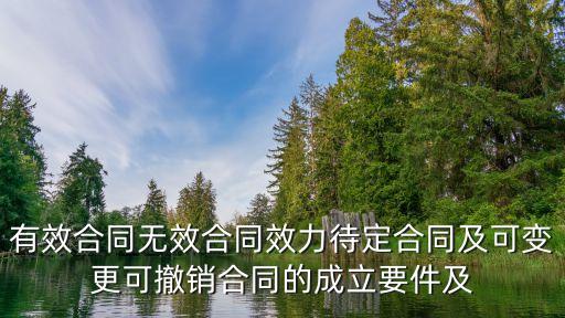 無效合同和有效合同，有效合同與無效合同的區(qū)別