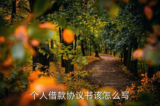 合法的個人借款合同范本，個人借款協(xié)議書該怎么寫