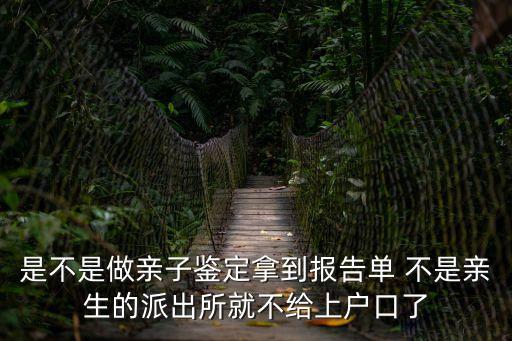 是不是做親子鑒定拿到報(bào)告單 不是親生的派出所就不給上戶口了