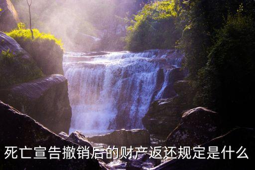 死亡宣告撤銷(xiāo)后的財(cái)產(chǎn)返還規(guī)定是什么