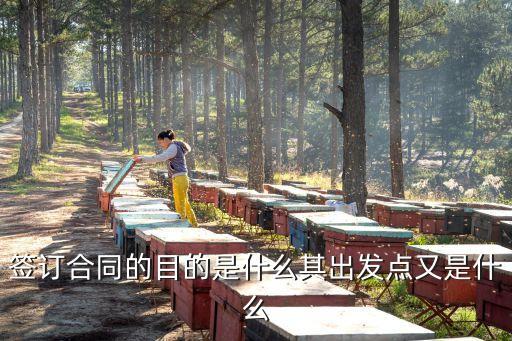 簽訂合同的目的和意義，簽訂合同的目的是什么其出發(fā)點又是什么