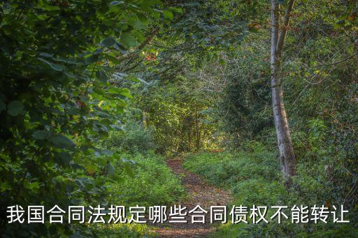 我國(guó)合同法規(guī)定哪些合同債權(quán)不能轉(zhuǎn)讓