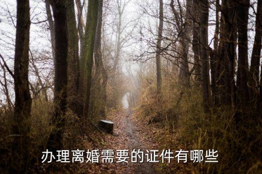 辦理離婚需要的證件有哪些