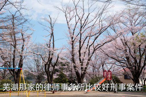 蕪湖那家的律師事務(wù)所比較好刑事案件