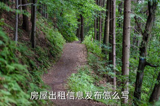 房屋出租信息發(fā)布怎么寫(xiě)