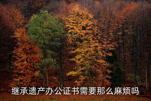 死后繼承公證太麻煩了，繼承遺產(chǎn)辦公證書需要那么麻煩嗎