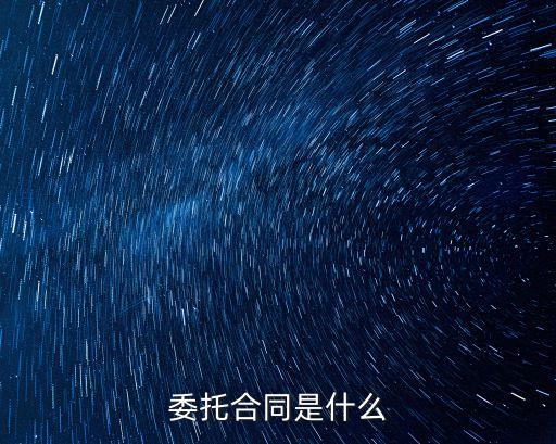 委托合同是什么
