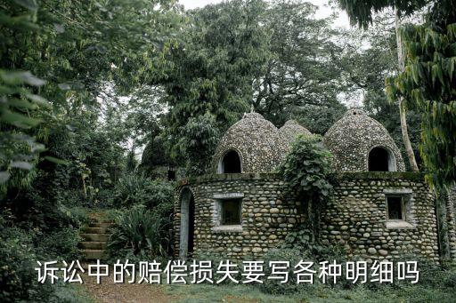 訴訟中的賠償損失要寫各種明細嗎