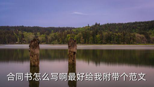 合同書(shū)怎么寫(xiě)啊最好給我附帶個(gè)范文