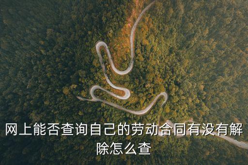 網(wǎng)上怎么查勞動合同，網(wǎng)上能否查詢自己的勞動合同有沒有解除怎么查