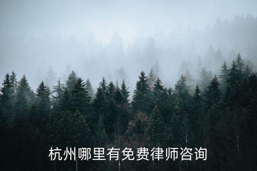 杭州哪里有免費(fèi)律師咨詢