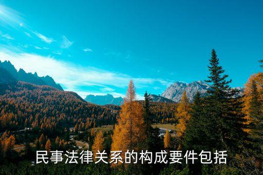 民事法律關(guān)系四要素，民事法律關(guān)系的構(gòu)成要件包括