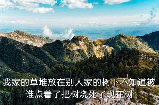 我家的草堆放在別人家的樹(shù)下不知道被誰(shuí)點(diǎn)著了把樹(shù)燒死了現(xiàn)在樹(shù)