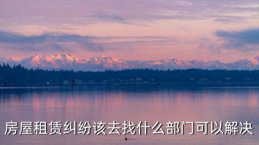 房屋租賃糾紛該去找什么部門可以解決
