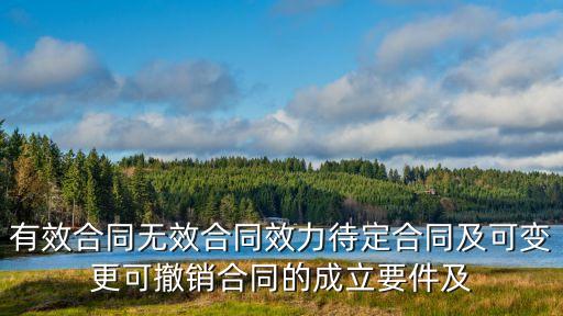 有效合同與無效合同，有效合同與無效合同的區(qū)別