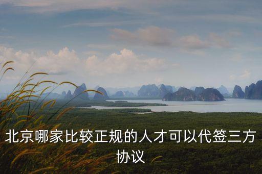 北京哪家比較正規(guī)的人才可以代簽三方協(xié)議