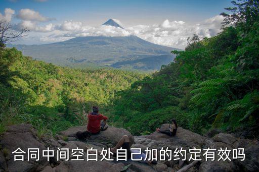 合同中間空白處自己加的約定有效嗎