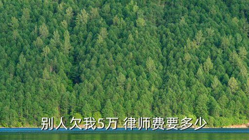 5萬欠款請律師多少錢合適，別人欠我5萬貨款打官司需多少錢