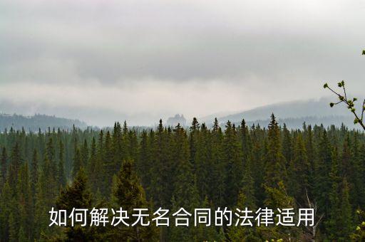 民法典關(guān)于無名合同的規(guī)定，如何解決無名合同的法律適用