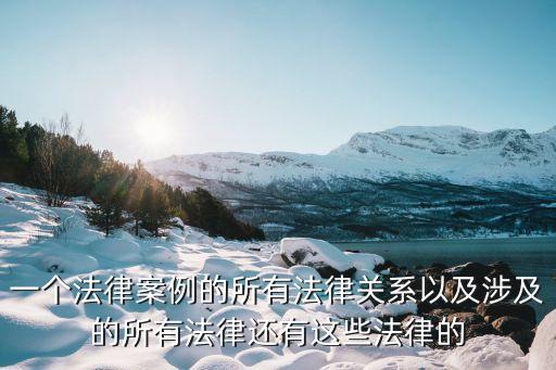 案例法律關(guān)系圖，一個(gè)法律案例一對(duì)表兄弟A和B年齡大的A有一女兒
