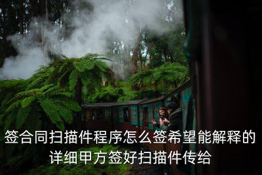 簽合同掃描件程序怎么簽希望能解釋的詳細(xì)甲方簽好掃描件傳給