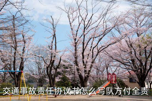 交通事故責(zé)任協(xié)議書怎么寫隊方付全責(zé)