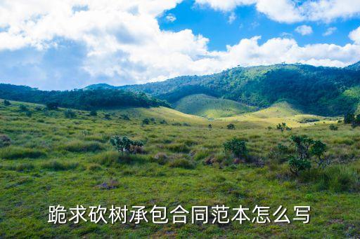 樹木砍伐合同范本圖片，單位與農(nóng)戶砍樹合同怎么寫