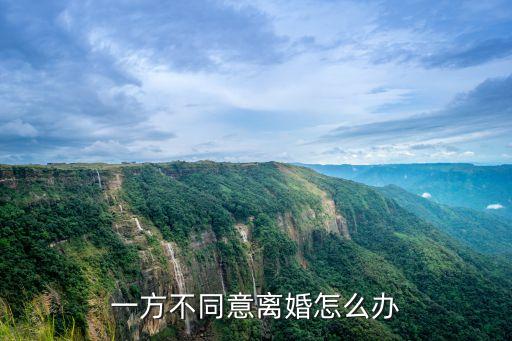 一方不同意離婚怎么辦