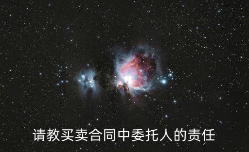 請(qǐng)教買賣合同中委托人的責(zé)任