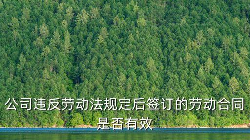 公司違反勞動(dòng)法規(guī)定后簽訂的勞動(dòng)合同是否有效