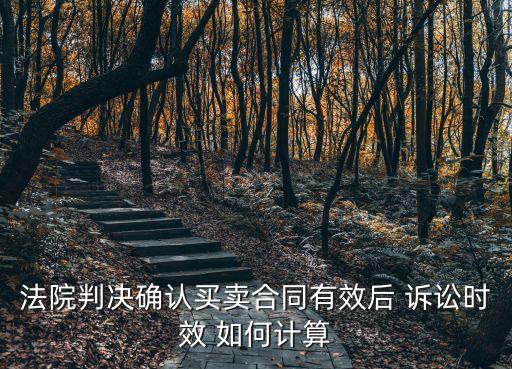 法院確認(rèn)合同效力多久，法院判決確認(rèn)買賣合同有效后 訴訟時(shí)效 如何計(jì)算