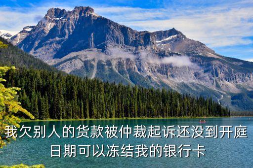 我欠別人的貨款被仲裁起訴還沒到開庭日期可以凍結(jié)我的銀行卡