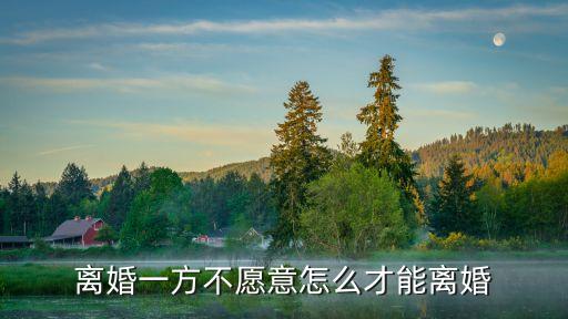 離婚一方不同意怎么樣才能離婚，離婚一方不愿意怎么才能離婚