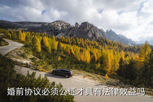 婚前協(xié)議必須公證才具有法律效益嗎