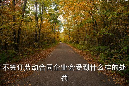 不簽訂勞動(dòng)合同企業(yè)會(huì)受到什么樣的處罰